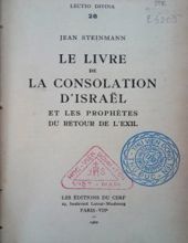 LE LIVRE DE LA CONSOLATION D'israel ET LES PROPHÈTES DU RETOUR DE L'exil